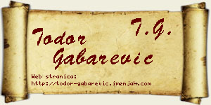 Todor Gabarević vizit kartica